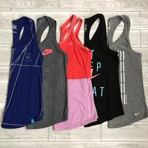 Lot of 5 - NIKE Women's Racerback Tank Tops